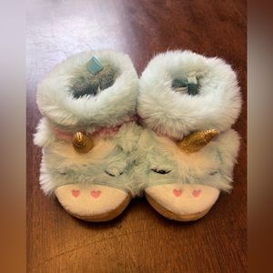 Fuzzy Unicorn Slippers
